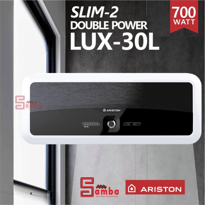 Heater-Water- Ariston Slim2 Lux Double Power 30L / Water Heater Ariston 350-700Watt -Water-Heater.