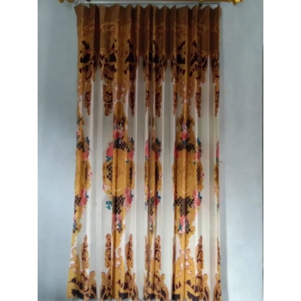 gorden plisket motif sultan polymicro gorden jendela dan pintu