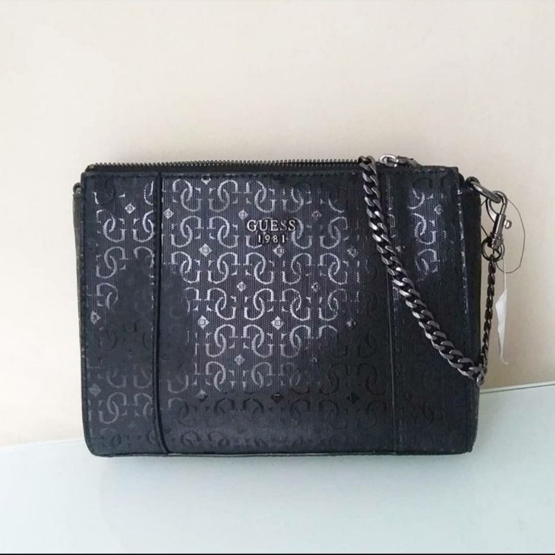 Tas selempang wanita hitam Guess original KA