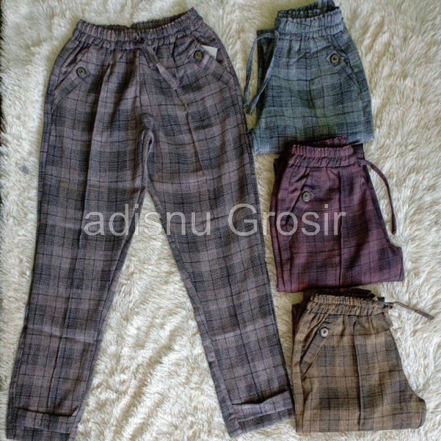 Celana BAGGY PANTS FLANEL Anak Tangung Remaja =10--12 THN