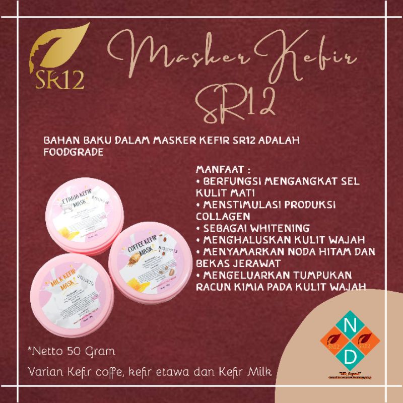 Kefir Mask masker kefir SR12 masker kefir ori kefir original masker wajah