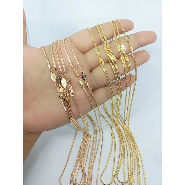 KALUNG PERAK ASLI LAPIS EMAS 925/KALUNG ITALI SANTA+LIONTIN BULAT MATA PUTIH/KALUNG ASLI SILVER/KALUNG FASHION WANITA