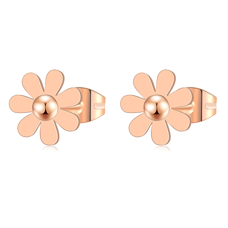 Anting Titanium Bunga Matahari Daisy Korea Untuk Fashion Anak Perempuan