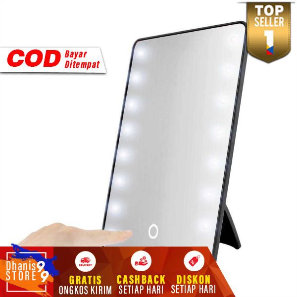 Home Solution Cermin Makeup Mirror 16 LED Light Kaca Make Up Kecantikan Wajah