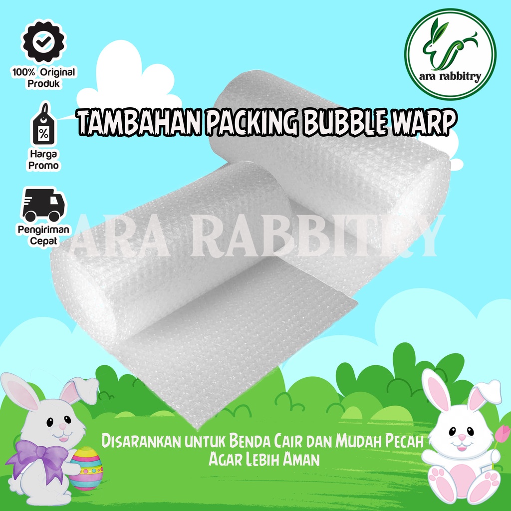 

TAMBAHAN PACKING BUBBLE WRAP EXTRA BUBBLE WARP AGAR LEBIH AMAN UNTUK BENDA CAIR DAN BARANG MUDAH PECAH