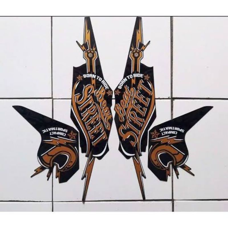 striping beat street 2018 2019 hitam striping lis stiker standar Ori Honda beat street 2018 2019 str