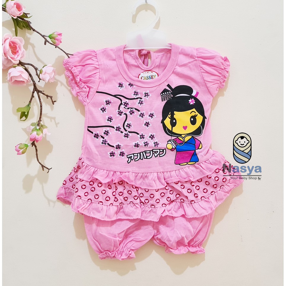 [N-080] Baju bayi Lengan Pendek / setelan baju bayi motif jepang MURAH