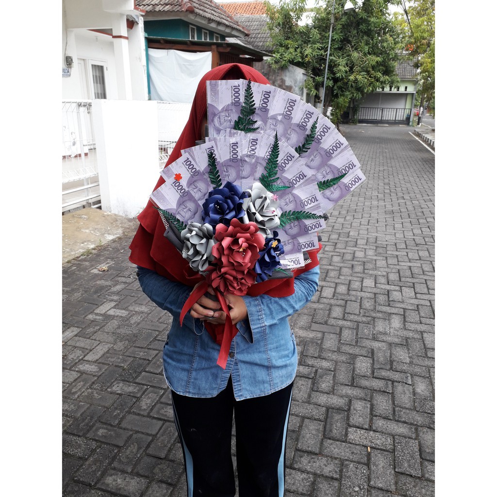 Buket Bunga Uang 250.000 6 Tangkai