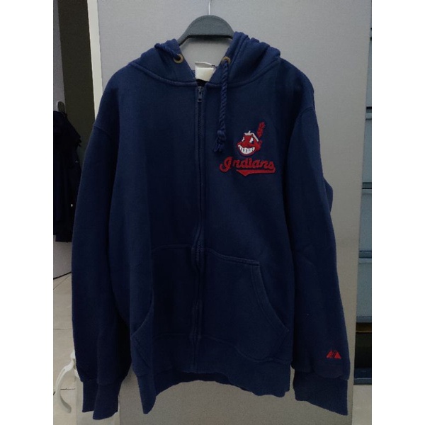 Hoodie MLB Majestic Indians Second Original