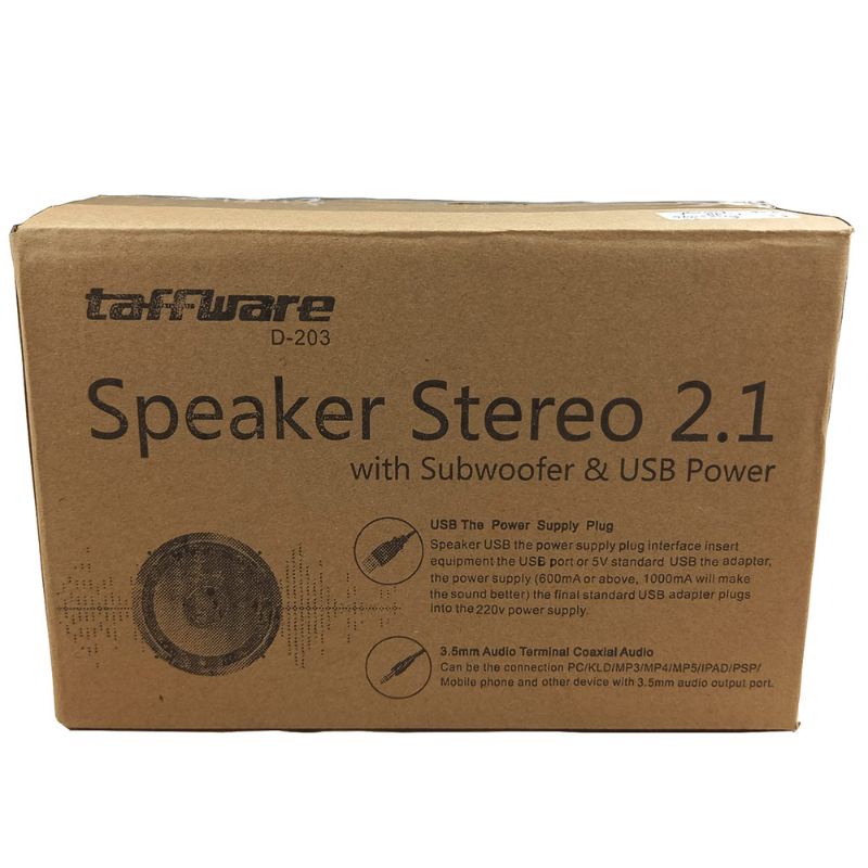 Speaker stereo 2.1 with subwoofer &amp; usb  power D-203