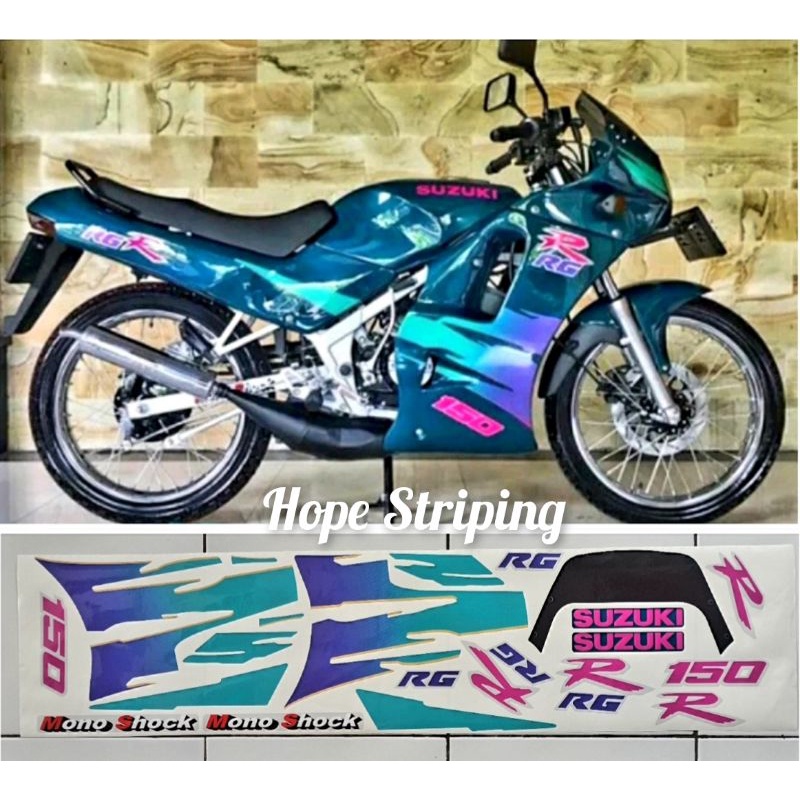 Striping Suzuki RGR Crystal th 1994 Hijau