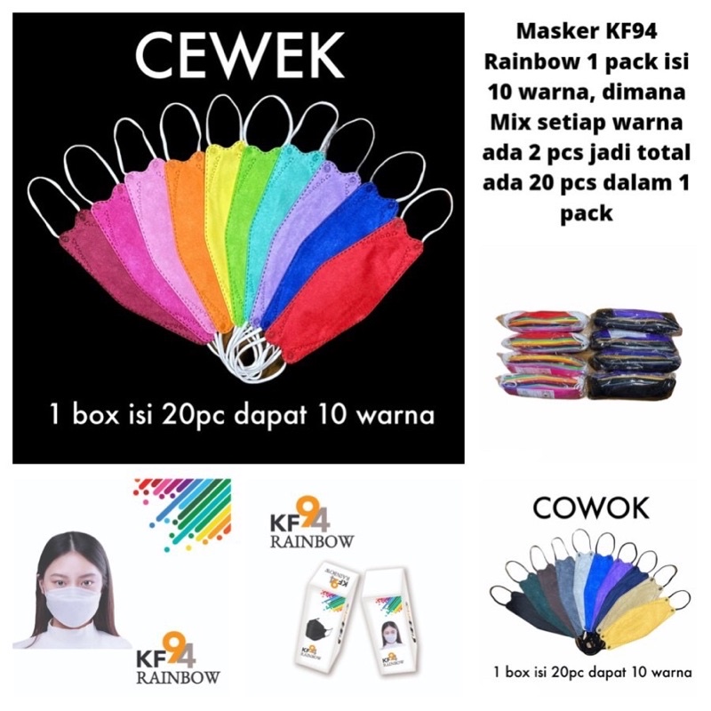 MASKER KF94 MIX WARNA