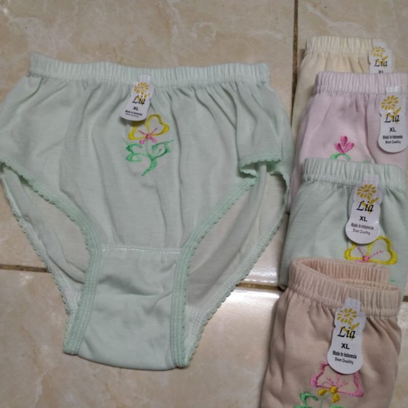 1 lusin celana dalam wanita motif bunga termurah | cd lia bordir dan sablon