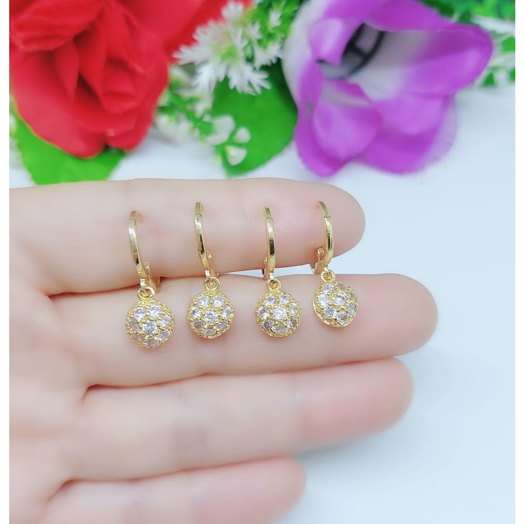 Anting xuping mata full lapis emas perhiasan fashion 0407