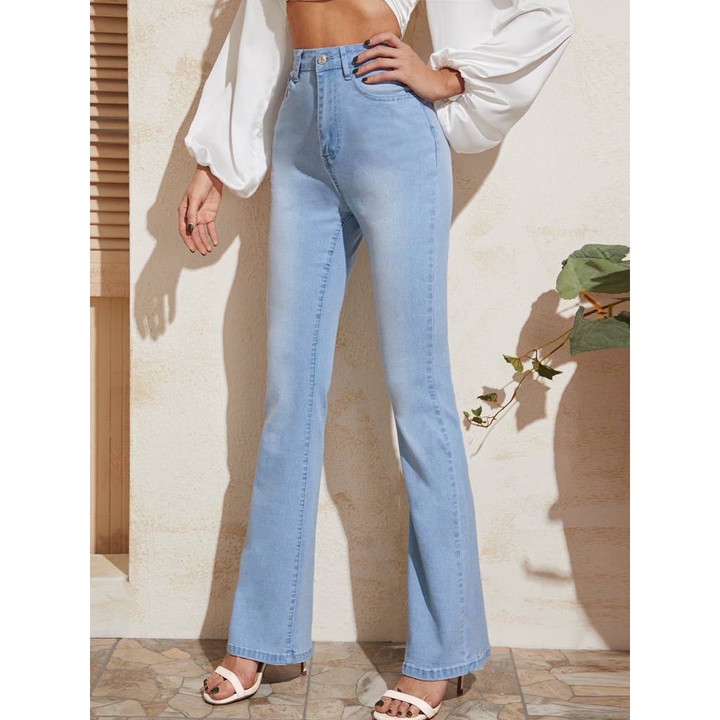 JK88 Celana Jeans HW Cutbray Wanita Jeans Wanita Celana Kulot Wanita Terbaru 2022 Celana Panjang Cut