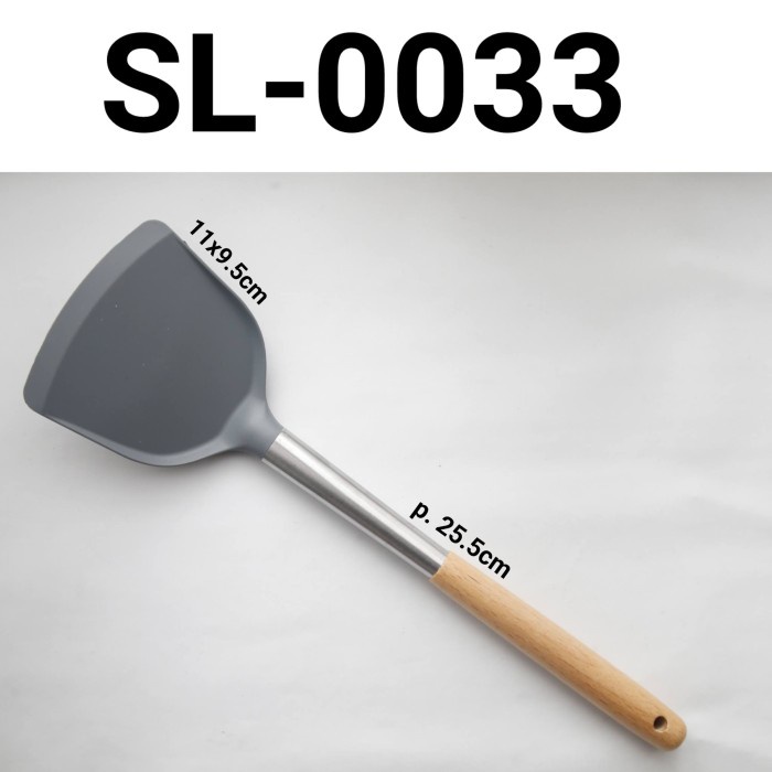 

SL-0033 SUTIL SPATULA SODET SILIKON PEGANGAN KAYU STAINLESS PROMO TERBARU