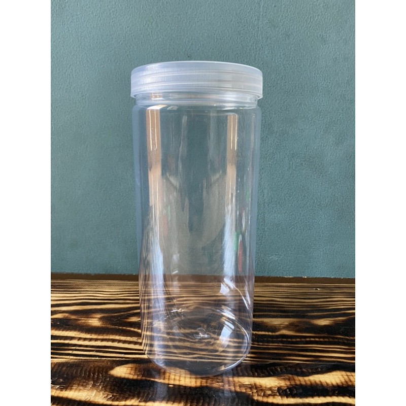 Toples Plastik Bening Tabung Jar Besar 1,4 Liter (MINIMAL 9 PCS)