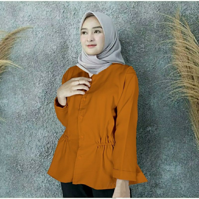 TOP ZAIRA/BLOUSE WANITA/ATASAN POLOS HARIAN MURAH/MOSCREPE/OUTFIT MUSLIM/HIJAB BASIC TERMURAH