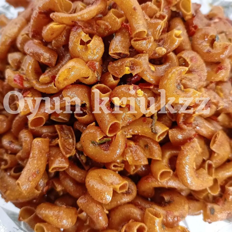 

CODEFf4F9--Makaroni bantat 500gram pedas daun jeruk/ makaroni pedas / makaroni extra pedas