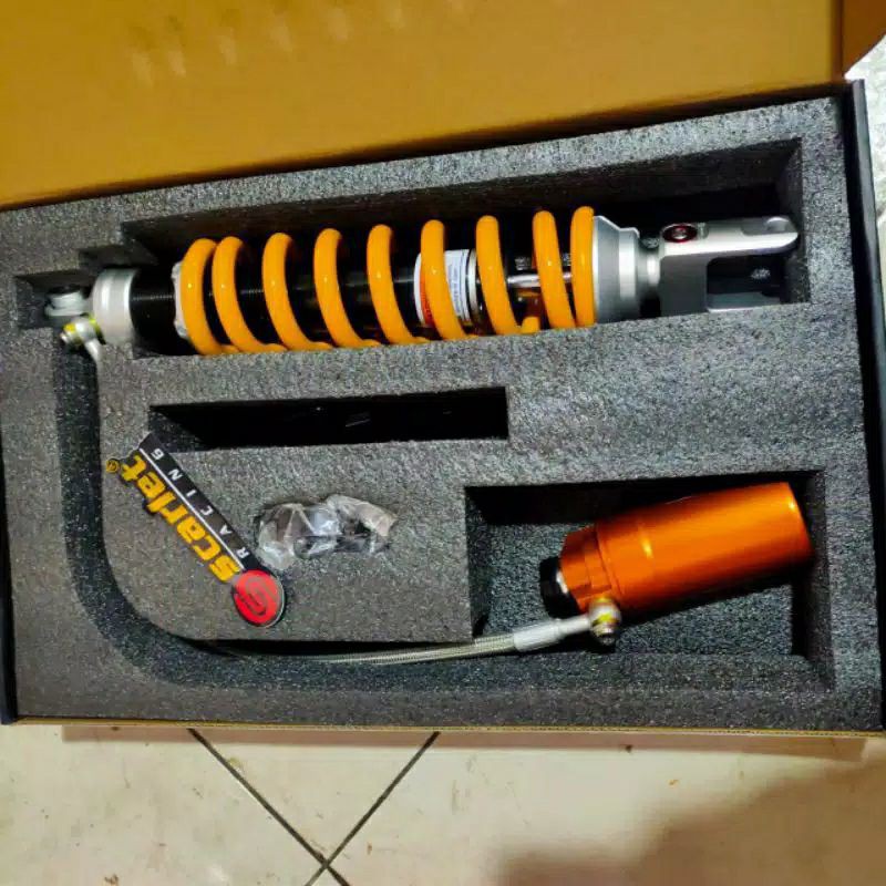 monoshock KLX 150 D-Tracker mrek scarlet tabung pisah