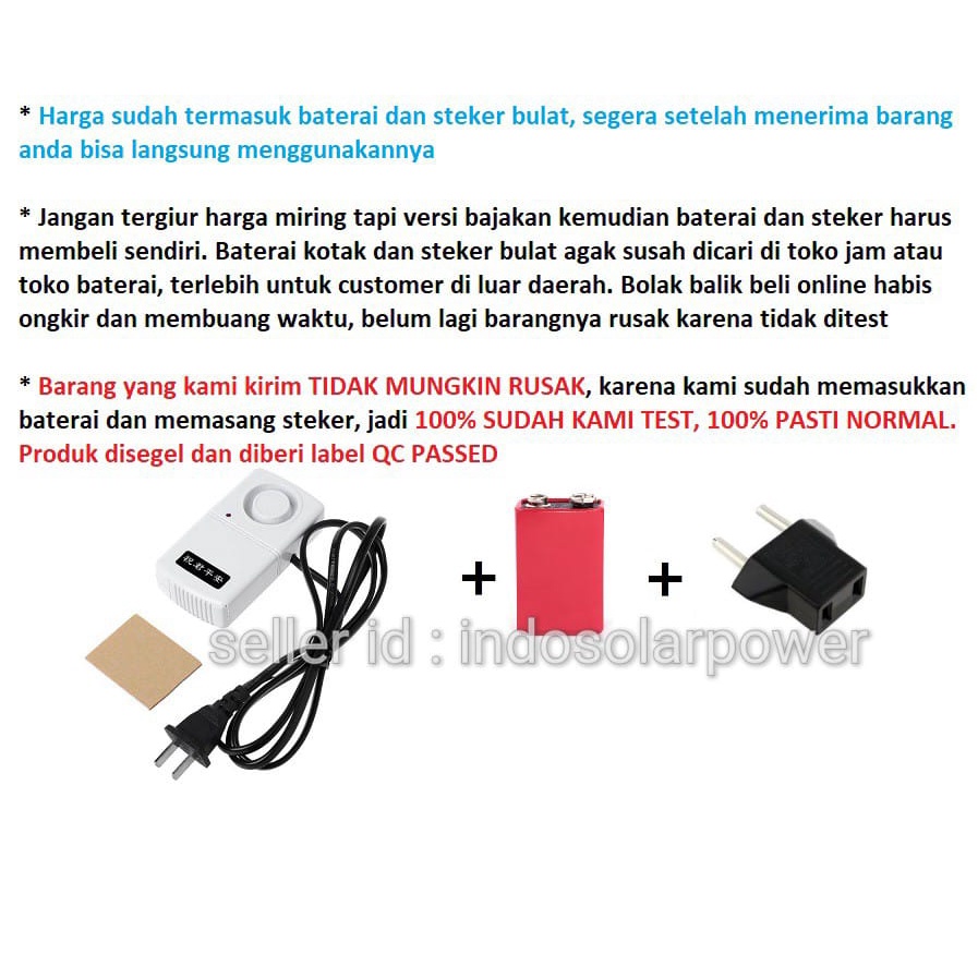 Alarm Sensor Mati Lampu PLN 120db Rumah Toko Ruko Rukan Hati Hati Rampok Modus Padam Listrik