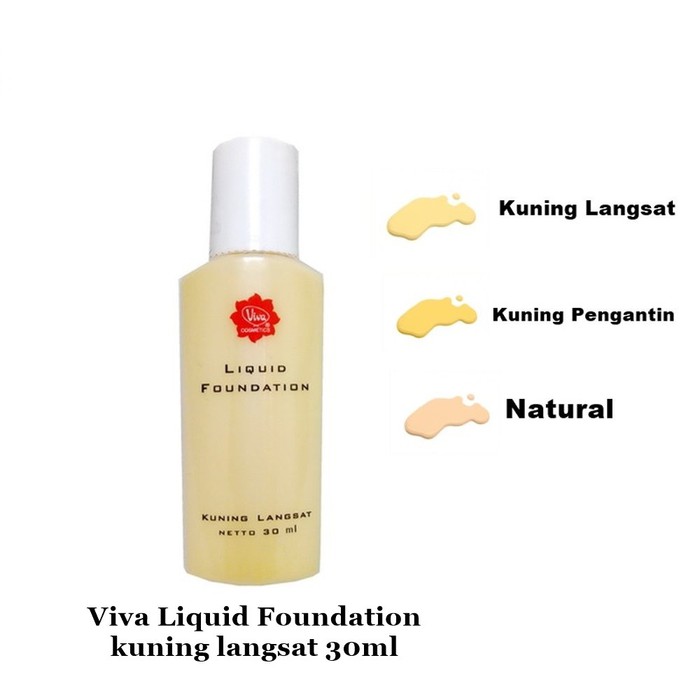 [ Kuning Langsat) BPOM VIVA Liquid Foundation Kuning Langsat 30ml