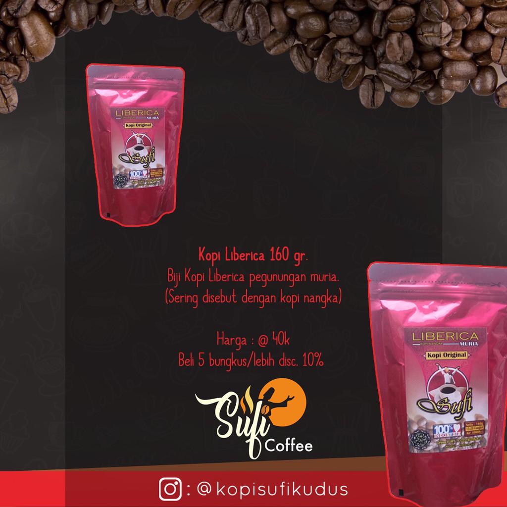 

Kopi Nangka - Kopi Sufi Liberica Muria Kudus 160gr