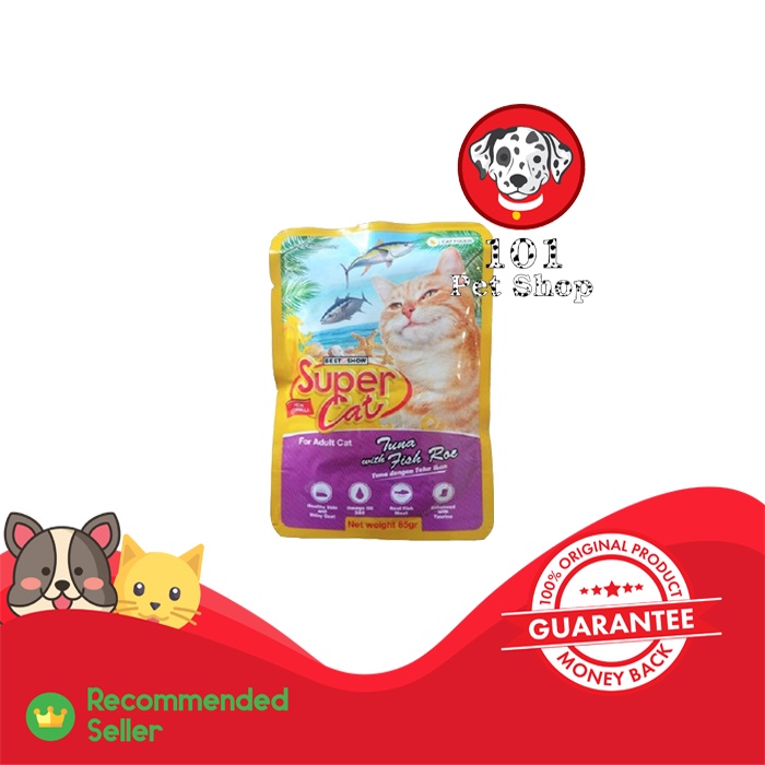 MAKANAN KUCING SUPER CAT POUCH ADULT 85GR ALL VARIAN