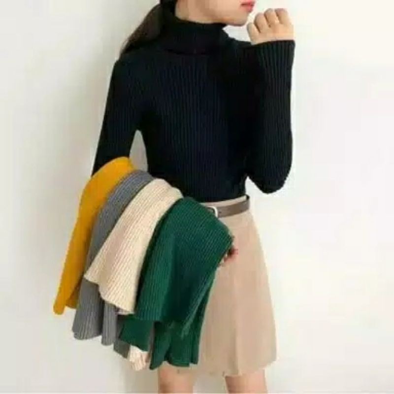 DAISY Turtleneck/Atasan Rajut wanita