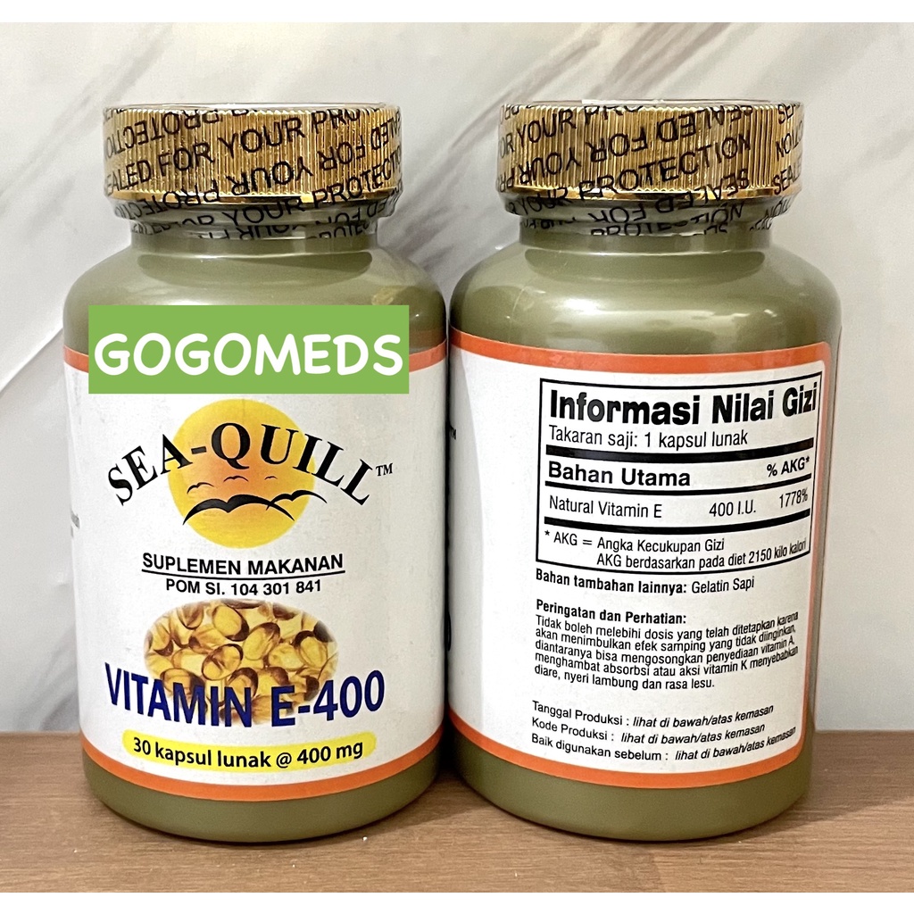 SEA QUILL VITAMIN E 400 IU ISI 30 SOFTGEL SEA-QUILL