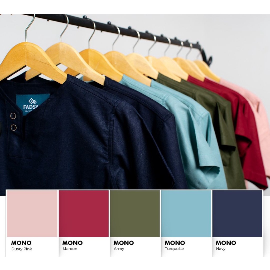 wajib tanya stok - KOKO FADSAN MONO SERIES, KOKO COUPLE AYAH ANAK LENGAN PENDEK KEKINIAN WARNA TURQU