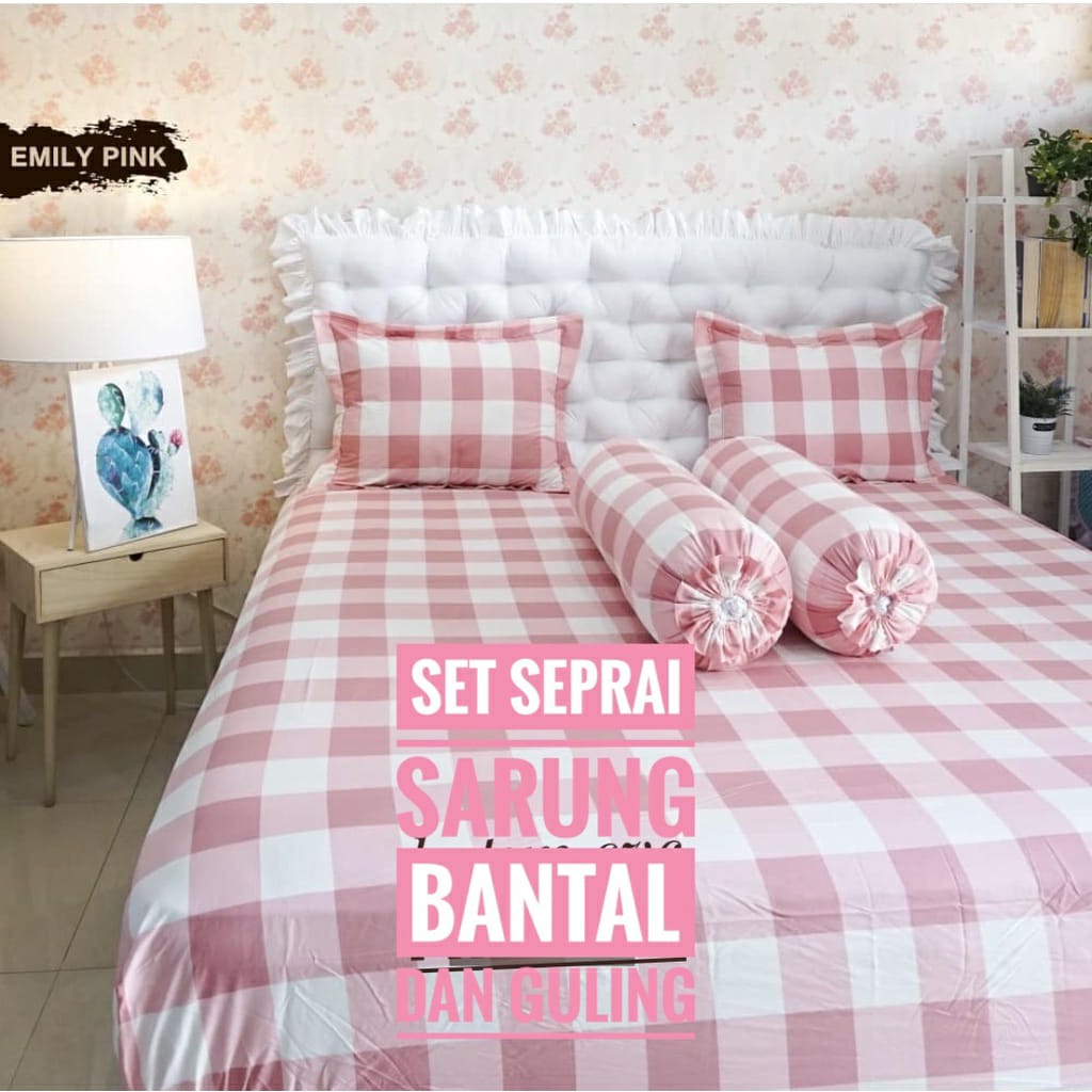 Sprei Aesthetic Premium Homemade 180x200 160x200 120x200 90x200 Gratis Sarung Bantal dan Guling