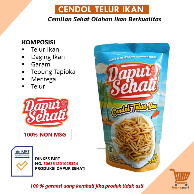 Cemilan Sehat Cendol Telur Ikan Dapur Sehati 100gr Non MSG