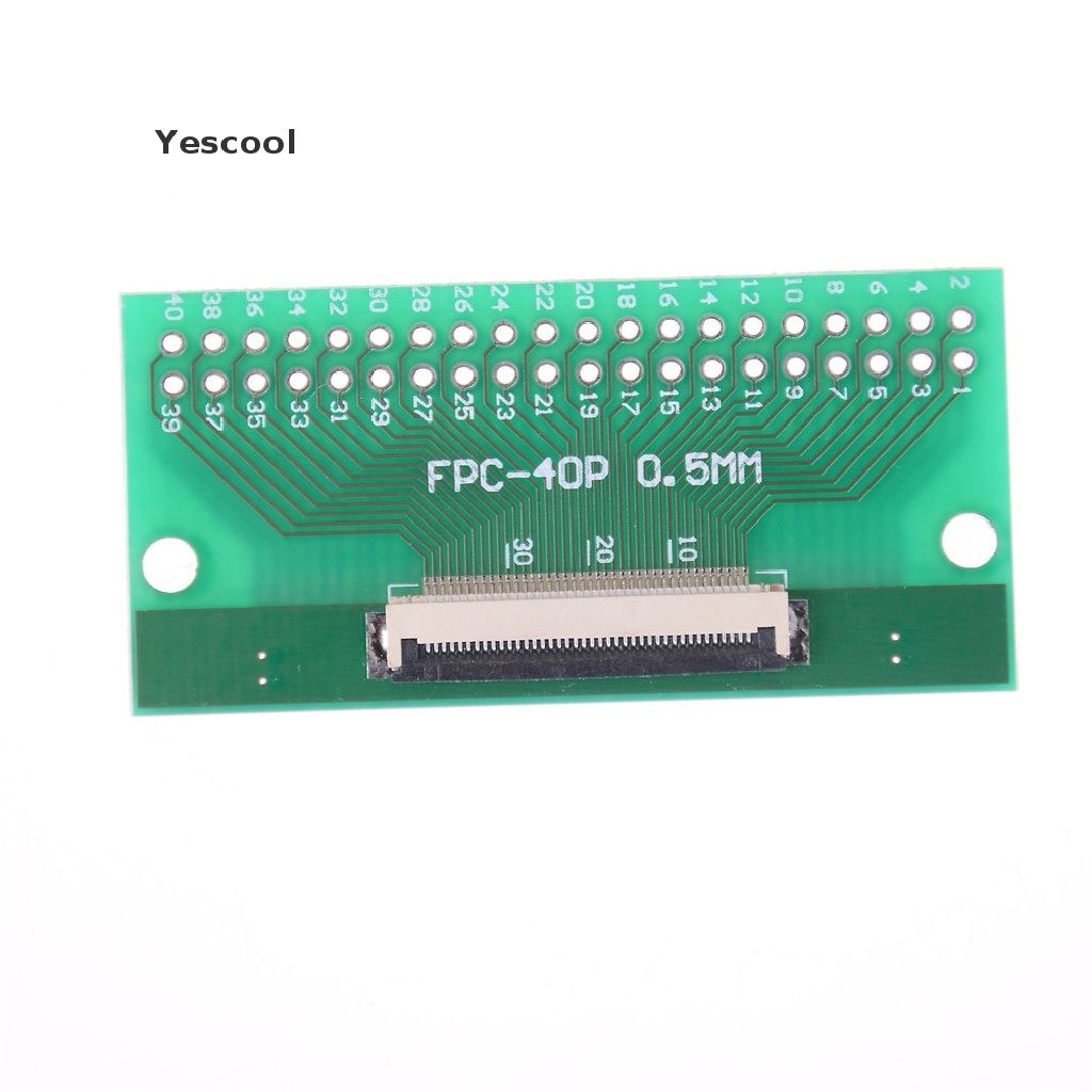 Yescool 1pc Papan Adapter Konverter PCB 40Pin 0.5mm FFC FPC Ke 40P DIP 2.54mm 0 0 0 0 0