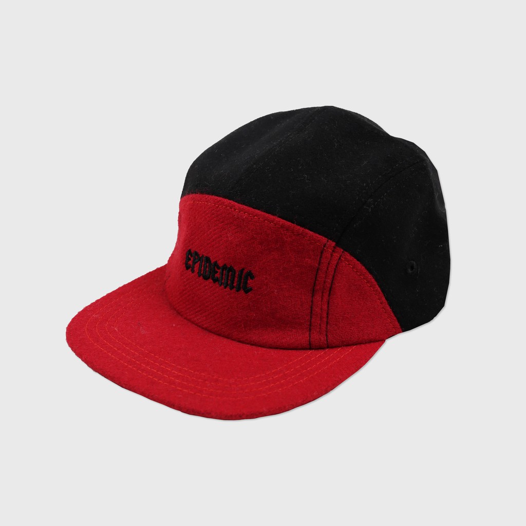 red black cap