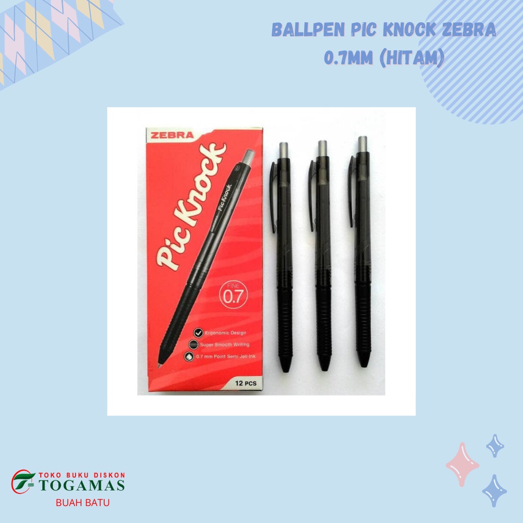 

BALLPEN PIC KNOCK ZEBRA 0.7MM (HITAM)
