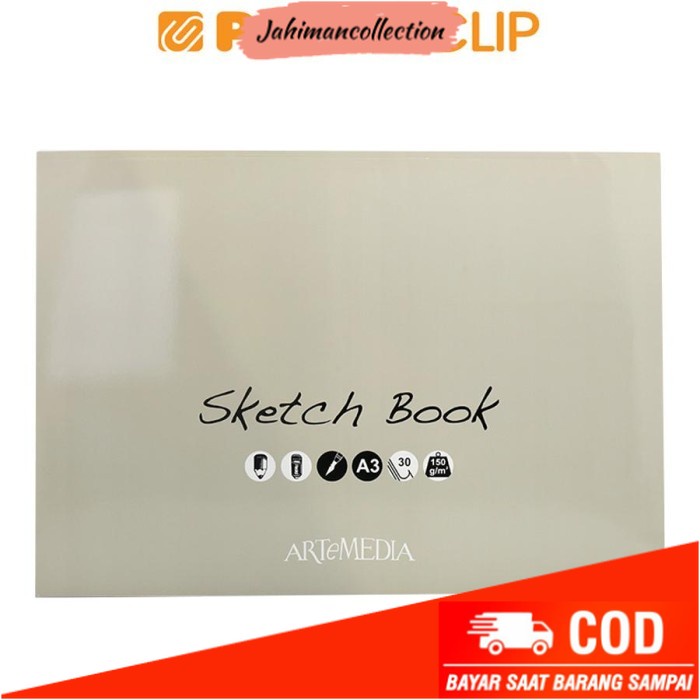 

✨ BISA COD ✨ SKECTHBOOK ARTEMEDIA A3 315030 GREY