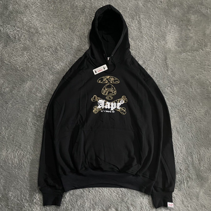 SWEATER HOODIE AAPE BATHING APE BATIK GOLD FULLTAG