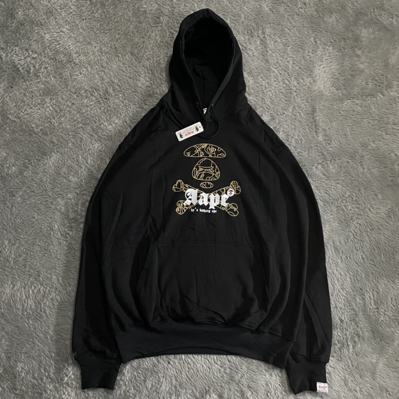 SWEATER HOODIE AAPE BATHING APE BATIK GOLD FULLTAG