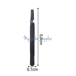 Pinset Stainless Hitam isi 2 A206 Alis Mata / Eyebrow Tweezers