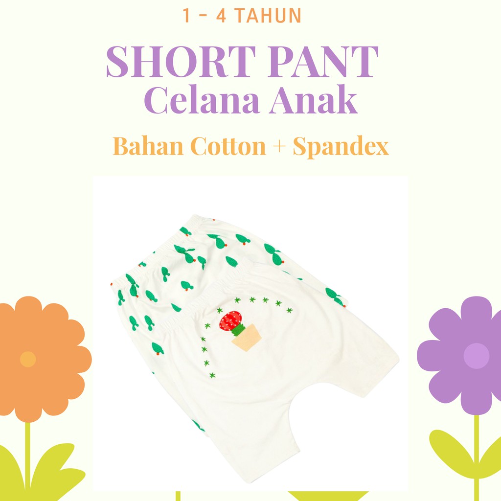 [HI] 2 PCS SHORT PANTS CELANA PENDEK BAYI 1-4 TAHUN  BAHAN PREMIUM