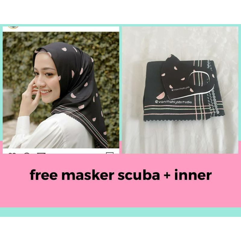 CERIA SCARF BY HIJAB VANILLA MOTIF SEMANGKA