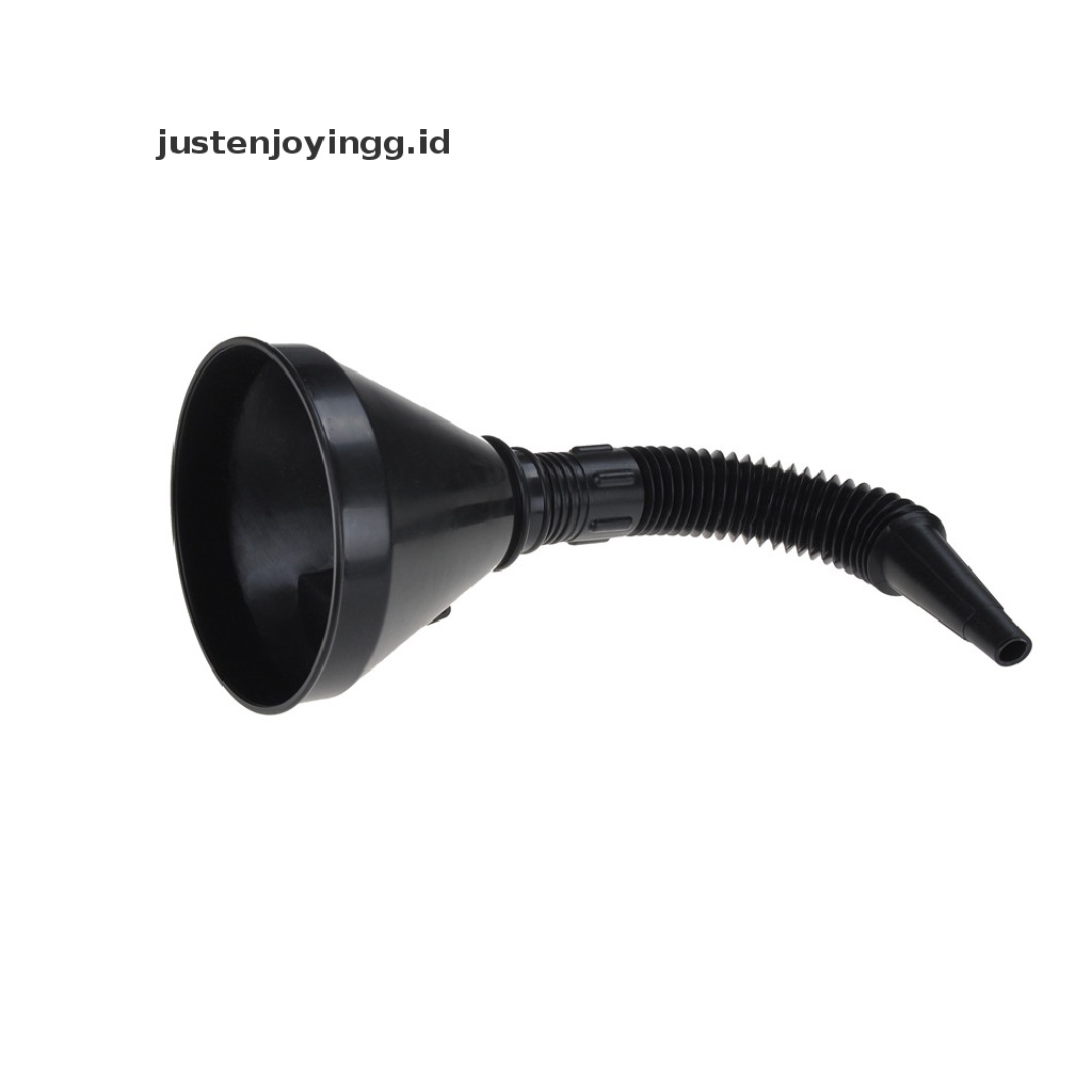 // justenjoyingg.id // Black Flexible Car Motorcycle Funnel Spout Mesh Screen Strainer Gasoline ~