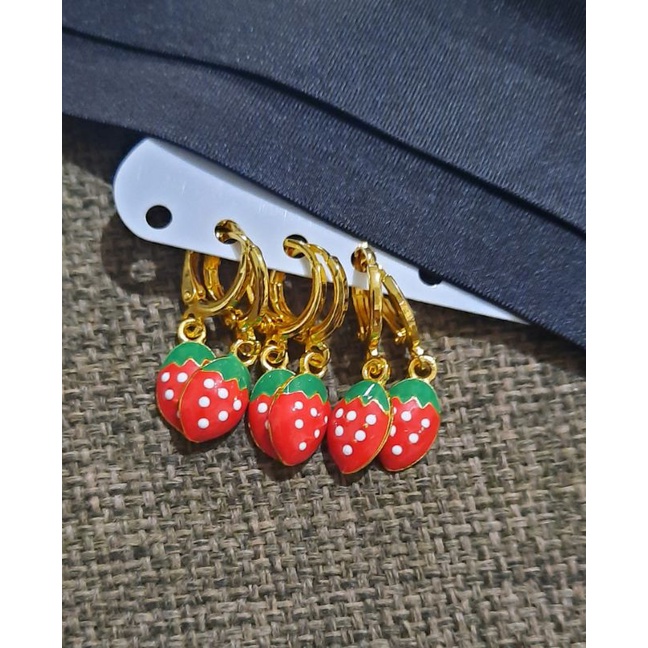 Anting Anak-anak Model Strowberry