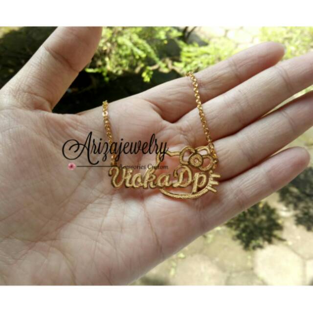 Kalung Anak Lapis Emas Grafir Hello Kitty