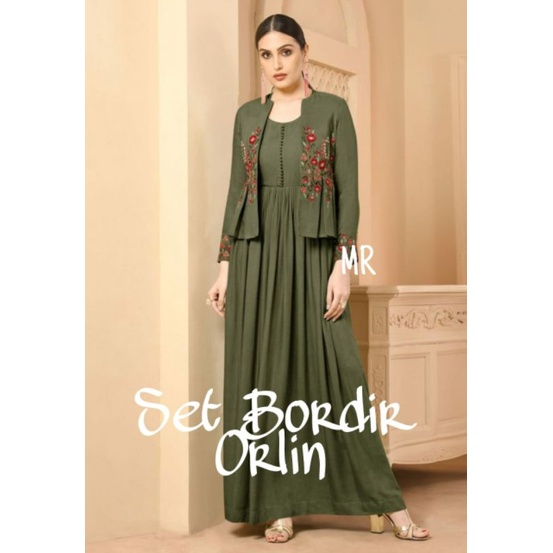 [PROMO TERMURAH] REAL PICK Pakaian Wanita Longdress Elegant Terbaru Kekinian/Longdress 2in1/Longdres