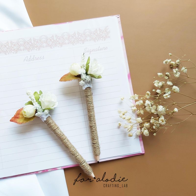 

Crafted Rustic Pen for Guest Book (Pulpen Buku Tamu)