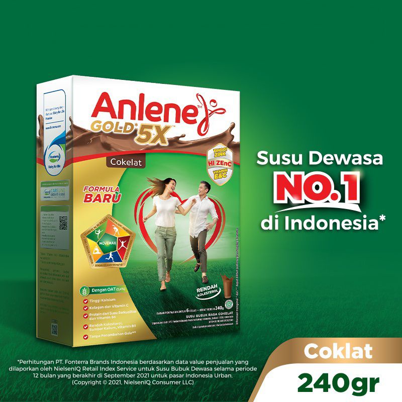 

ANLENE GOLD 5X COKLAT 240 G SUSU NUTRISI TULANG SENDI OTOT LANSI