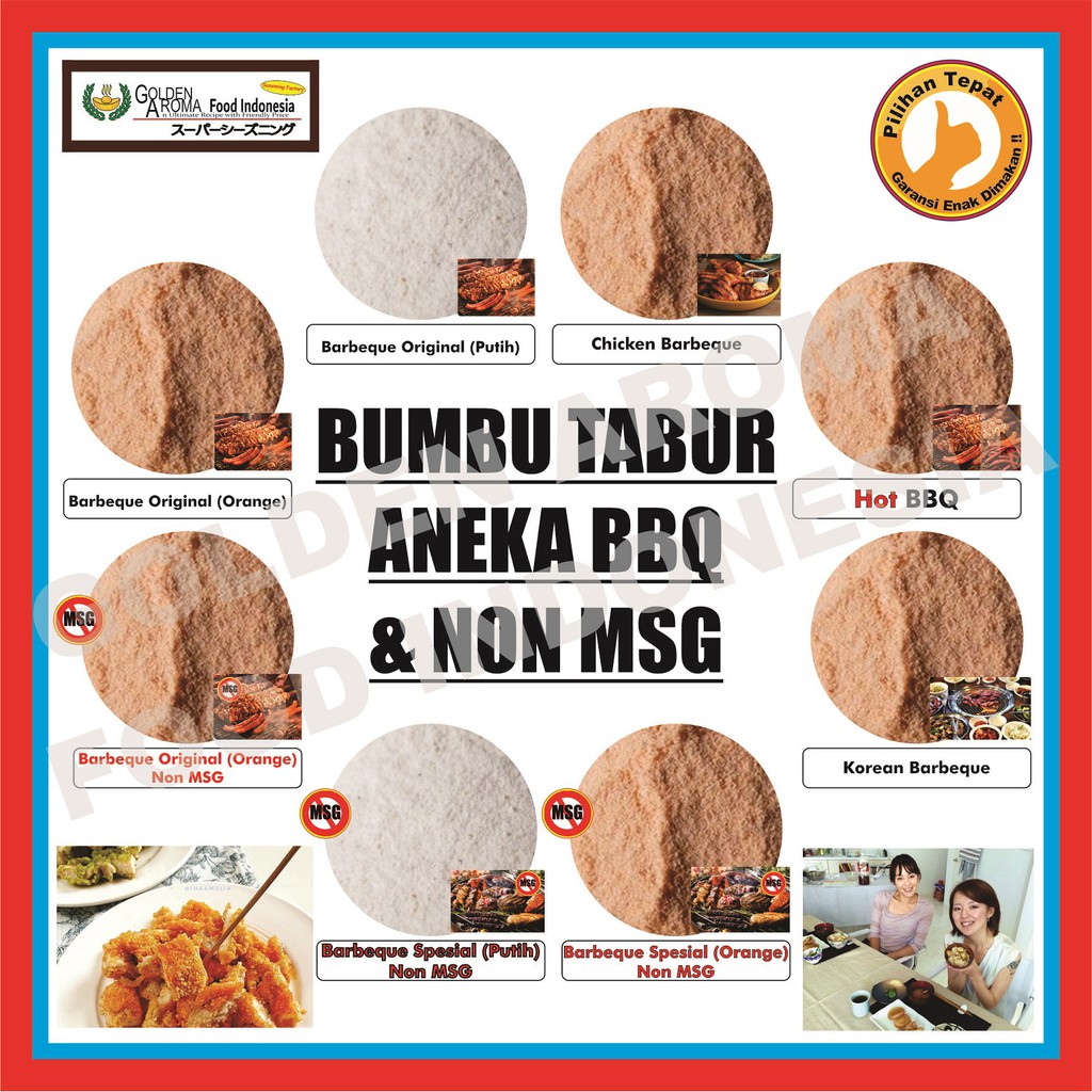 

Bubuk Bumbu Tabur Bbq Barbeque 1Kg dan Non MSG Beef Sapi Cheese Keju Hot Pedas Korean Murah GAFI