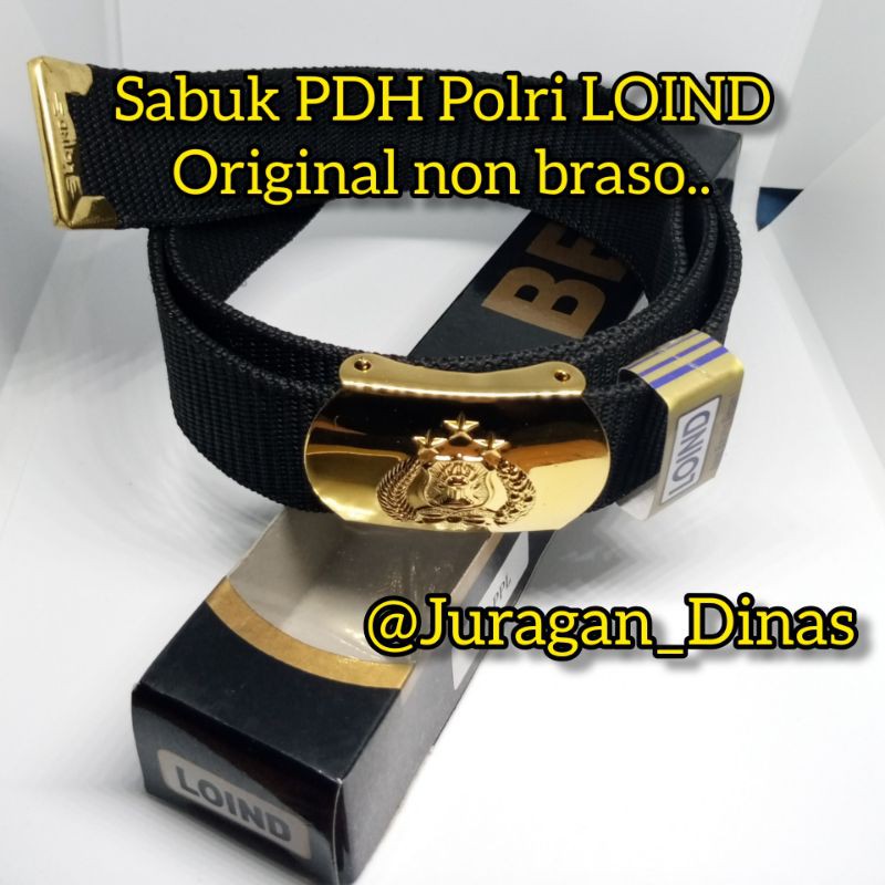 GESPER IKAT PINGGANG PDH POLISI SABUK POLRI LOIND POLOS ORIGINAL NON BRASO POLICE